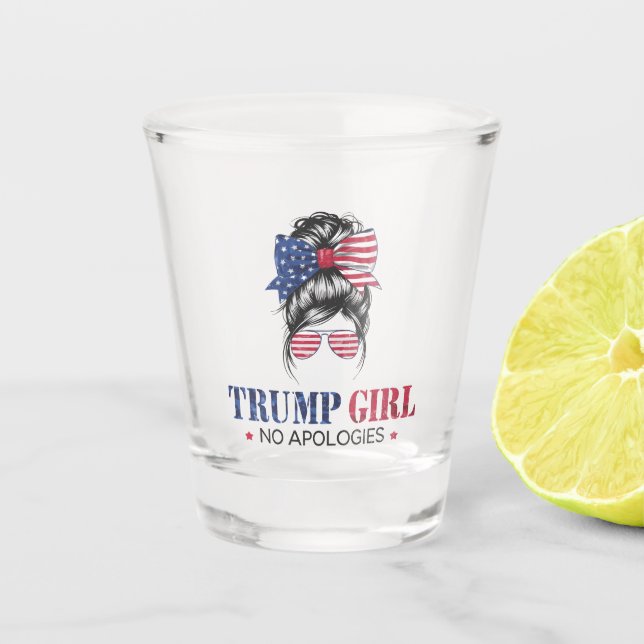 Donald Trump Girl 2024 47 Presidential, MAGA gift, Shot Glass (Front)