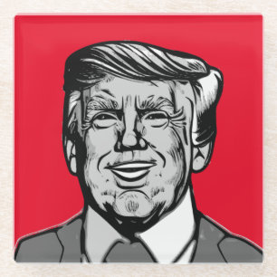 DONALD TRUMP  GLASS COASTER