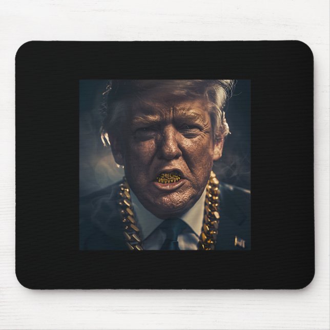 Donald Trump Gold Grillz  Mouse Pad (Front)