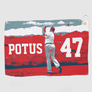 Donald Trump Golfing POTUS Golf Towel
