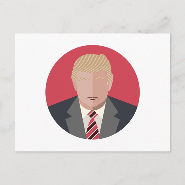Donald Trump Graphic Representation Postcard (Front)