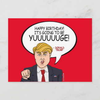 Donald Trump Greeting - Happy Birthday -.png Postcard