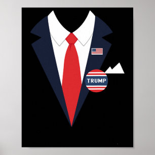 Donald Trump Halloween Costume Funny Kids Suit Poster