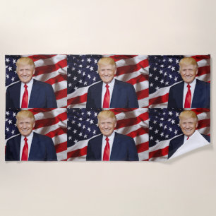 DONALD TRUMP HANDSOME Beach Towels