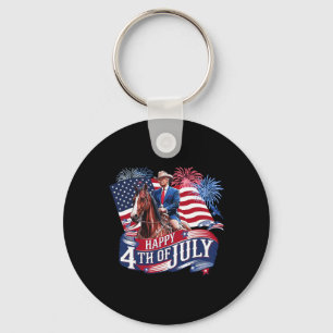 Donald Trump Happy 4th Of July For Patriots Americ Key Ring