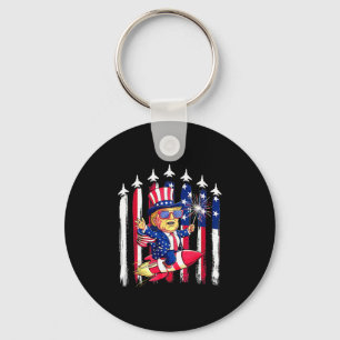 Donald Trump Happy 4th Of July For Patriots Americ Key Ring