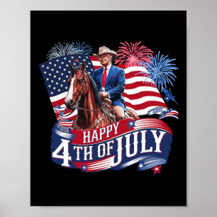 Donald Trump Happy 4th Of July For Patriots Americ Poster