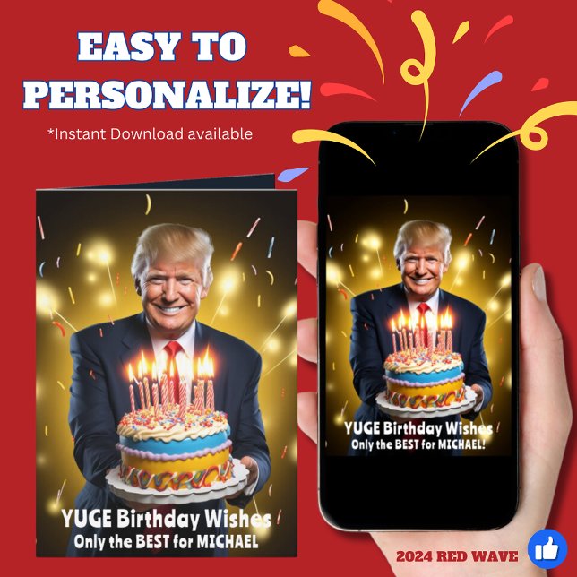 DONALD TRUMP HUMOROUS  BIRTHDAY CARD (Creator Uploaded)