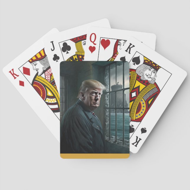 Donald Trump in Alcatraz Prison Playing Cards (Back)