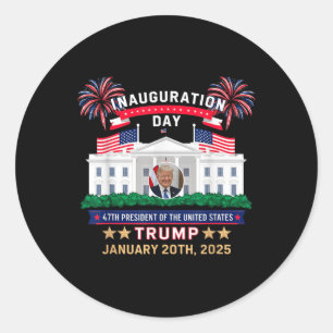 Donald Trump Inauguration Day 2025 47th President  Classic Round Sticker