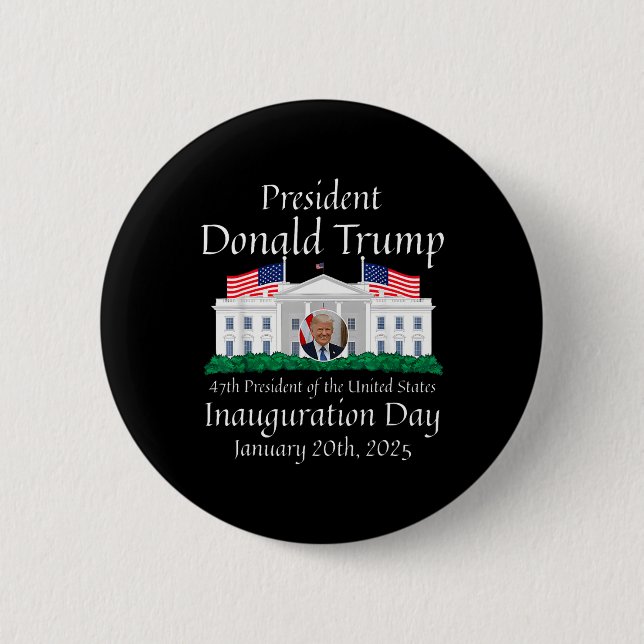 Donald Trump Inauguration Day 2025 47th Usa Presid 6 Cm Round Badge (Front)