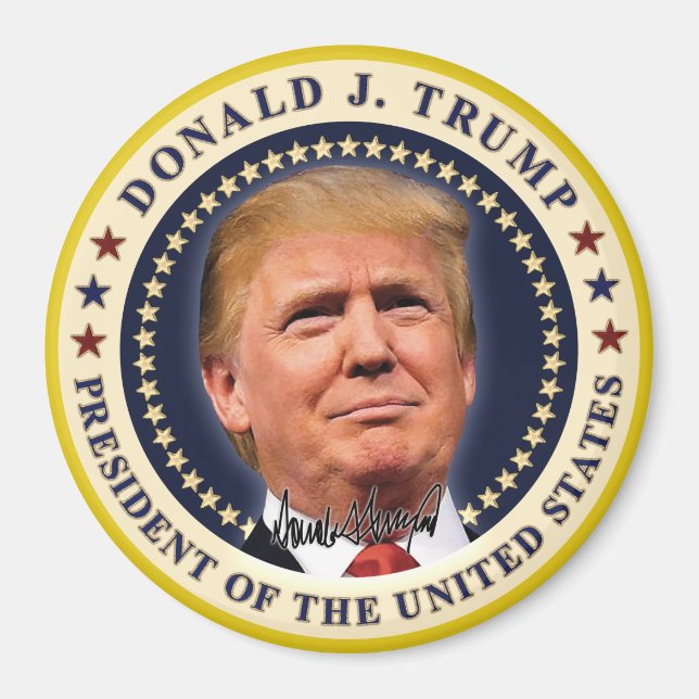 Donald Trump Inauguration Gold Stars Souvenir Magnet (Front)