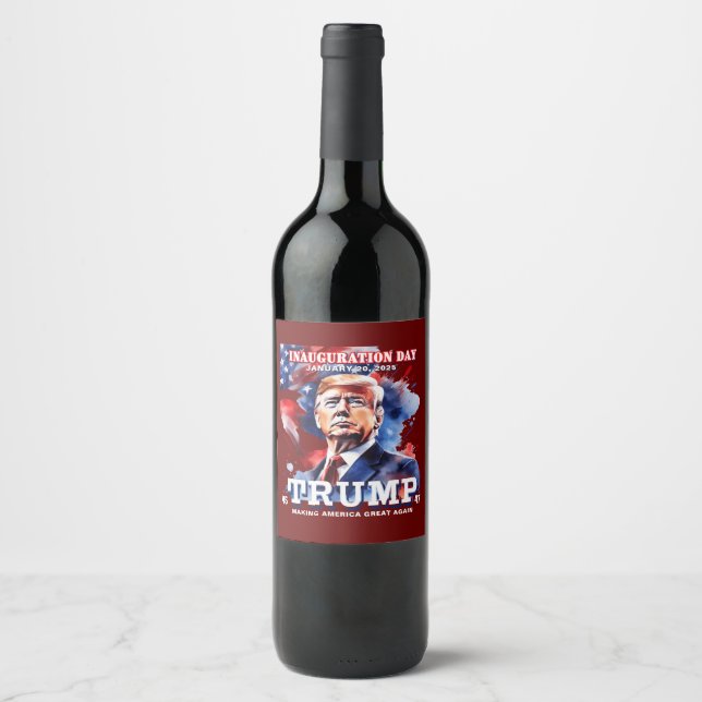 Donald Trump Inauguration Party Wine Label (Front)