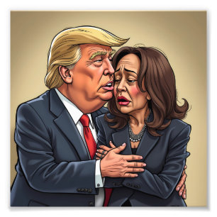 Donald Trump Kamala harris  Photo Print
