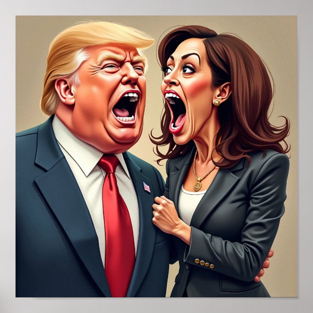 Donald Trump Kamala harris  Poster (Front)
