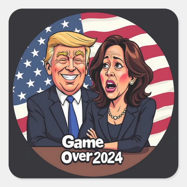 Donald Trump Kamala harris  Square Sticker (Front)