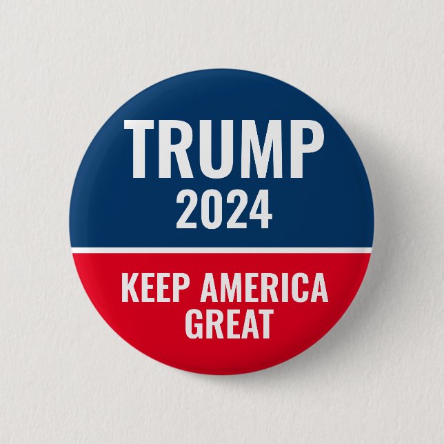 Donald Trump Keep America Great 2024 6 Cm Round Badge (Front)