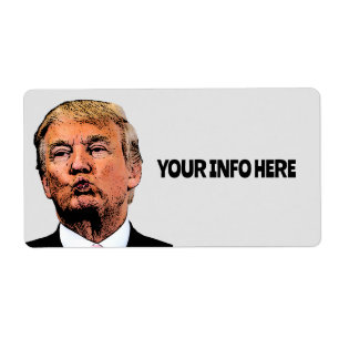 DONALD TRUMP KISS BIG SHIPPING LABELS