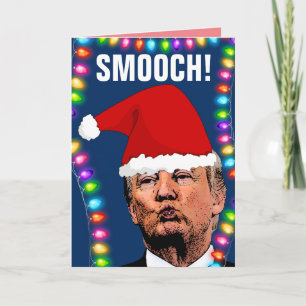 DONALD TRUMP KISS CHRISTMAS FUNNY CARDS