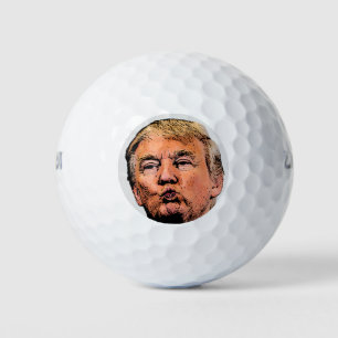 DONALD TRUMP KISS GOLF BALLS
