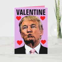 DONALD TRUMP KISS VALENTINE'S DAY CARDS