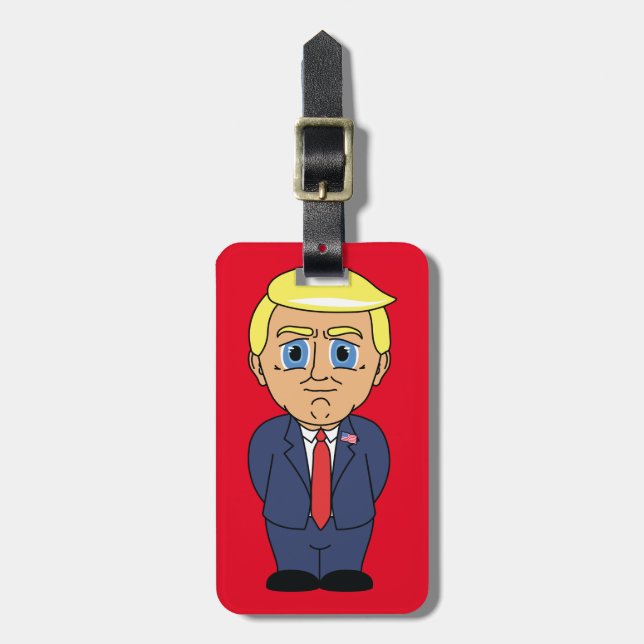 Donald Trump Looking Smug Luggage Tag (Front Vertical)