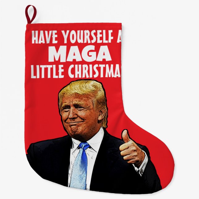 DONALD TRUMP MAGA CHRISTMAS STOCKING (Front)