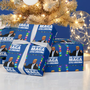DONALD TRUMP MAGA LITTLE Christmas Wrapping Paper