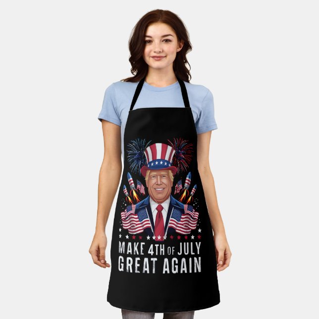 Donald Trump Make 4th Of July Great Again  Apron (Worn)