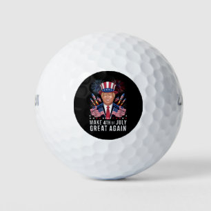Donald Trump Make 4th Of July Great Again Golf Balls