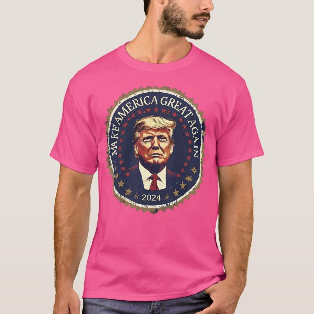 Donald Trump Make America Great Again Patriotic De T-Shirt (Front)