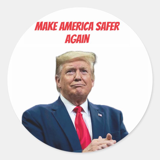 Donald Trump Make America Safer Again Sticker 2024 (Front)