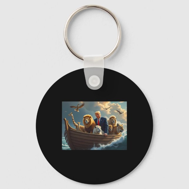 Donald Trump Make Cats Safe Again 2024 Debate 2  Key Ring (Front)