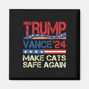 Donald Trump Make Cats Safe Again 2024 Debate Funn Magnet