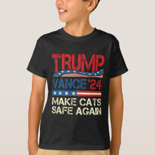 Donald Trump Make Cats Safe Again 2024 Debate Funn T-Shirt
