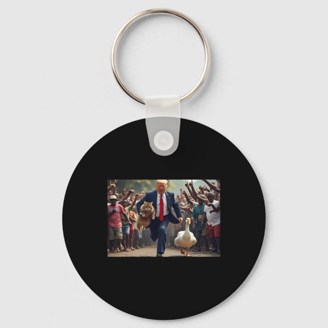 Donald Trump Make Cats Safe Again 2024 Debate  Key Ring (Front)