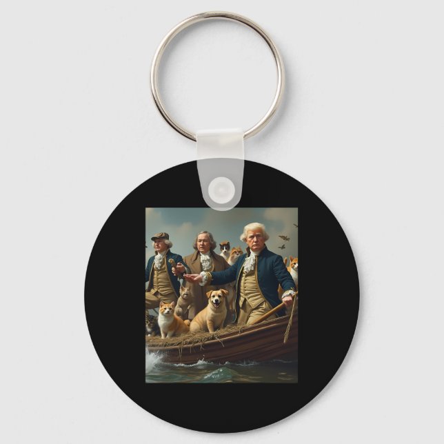 Donald Trump Make Cats Safe Again 2024 Debate  Key Ring (Front)