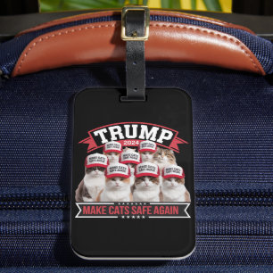 Donald Trump Make Cats Safe Again 2024 Debate Luggage Tag