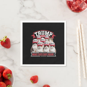 Donald Trump Make Cats Safe Again 2024 Debate Napkin