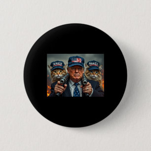 Donald Trump Make Cats Safe Again Red Hat 2024 Deb 6 Cm Round Badge
