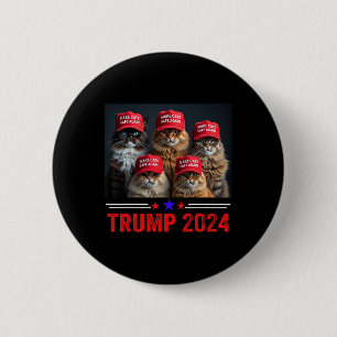 Donald Trump Make Cats Safe Again Red Hat 2024 Deb 6 Cm Round Badge