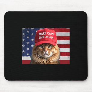 Donald Trump Make Cats Safe Again Red Hat 2024 Deb Mouse Pad