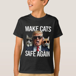 Donald Trump Make Cats Safe Again Red Hat 2024 Deb T-Shirt