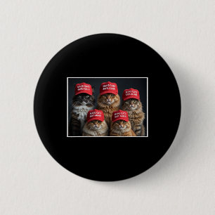 Donald Trump Make Cats Safe Again Red Hat 2024 Det 6 Cm Round Badge
