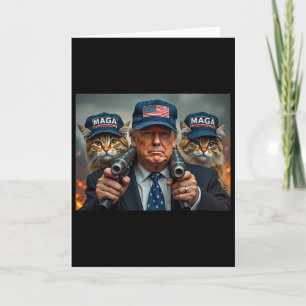 Donald Trump Make Cats Safe Again Red Hat 2024 Det Card