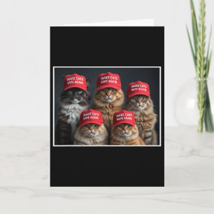 Donald Trump Make Cats Safe Again Red Hat 2024 Det Card