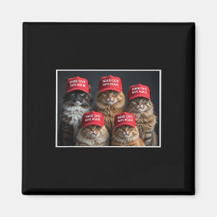 Donald Trump Make Cats Safe Again Red Hat 2024 Det Magnet