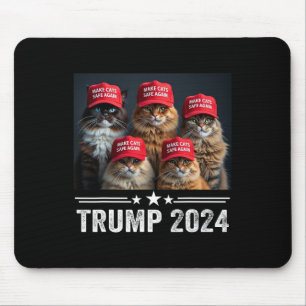 Donald Trump Make Cats Safe Again Red Hat 2024 Det Mouse Pad