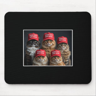 Donald Trump Make Cats Safe Again Red Hat 2024 Det Mouse Pad