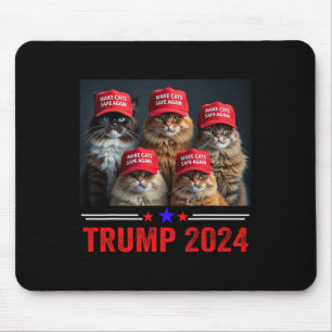 Donald Trump Make Cats Safe Again Red Hat 2024 Det Mouse Pad